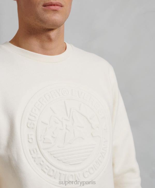 Superdry Hommes sweat ras du cou everest D64Z899 vêtements crème