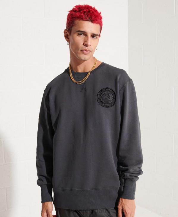 Superdry Hommes sweat ras du cou graphique expedition D64Z5057 vêtements noir