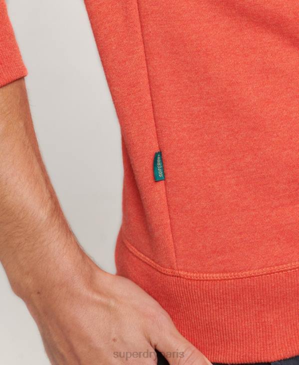 Superdry Hommes sweat ras du cou à logo essentiel en coton bio D64Z4995 vêtements orange