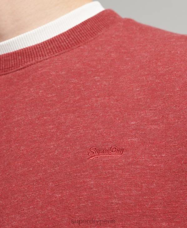 Superdry Hommes sweat ras du cou à logo essentiel en coton bio D64Z5037 vêtements rouge