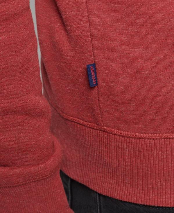 Superdry Hommes sweat ras du cou à logo essentiel en coton bio D64Z5037 vêtements rouge