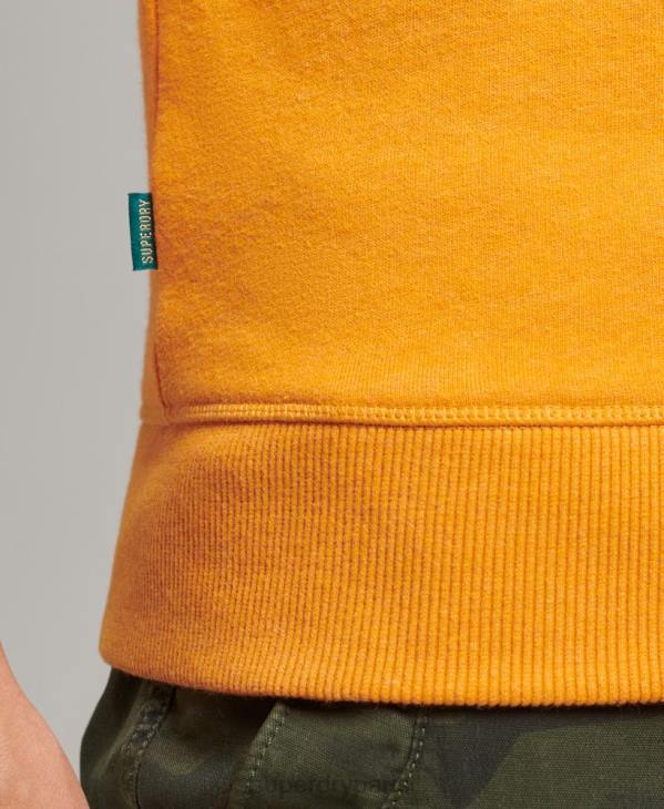Superdry Hommes sweat ras du cou à logo essentiel en coton bio D64Z705 vêtements jaune