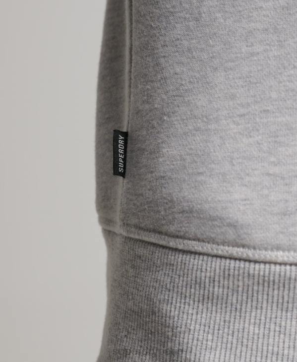 Superdry Hommes sweat ras du cou à logo essentiel en coton bio D64Z770 vêtements gris clair