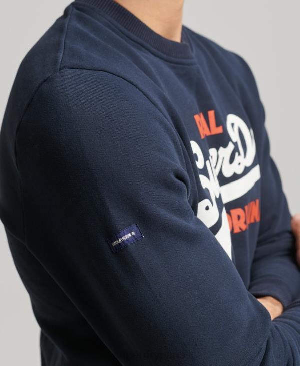 Superdry Hommes sweat ras du cou soda pop à logo vintage D64Z4997 vêtements marine