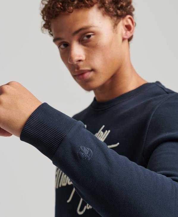 Superdry Hommes sweat ras du cou stylé et confectionné D64Z761 vêtements marine