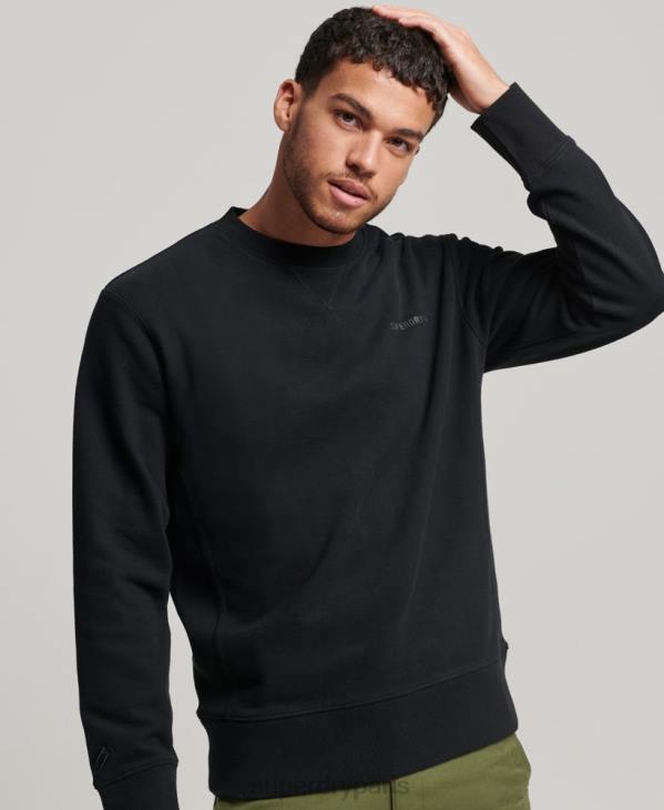 Superdry Hommes sweat ras du cou surteint code essential D64Z593 vêtements noir