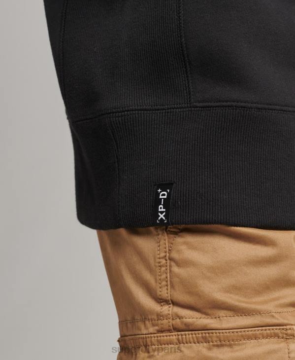 Superdry Hommes sweat ras du cou xp-d hybride mélange de tissus D64Z794 vêtements noir