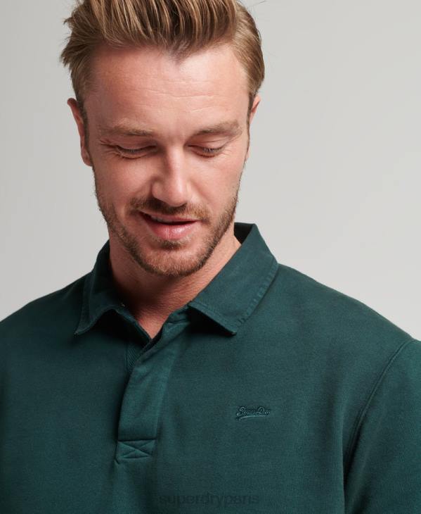 Superdry Hommes sweat rugby surteint D64Z657 vêtements vert