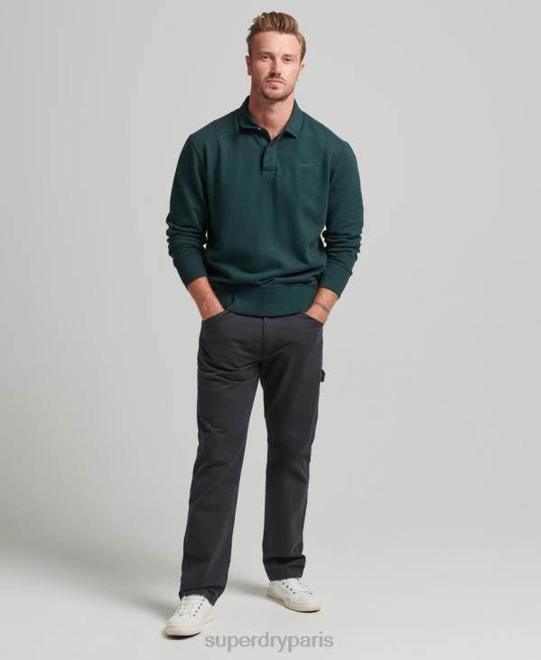 Superdry Hommes sweat rugby surteint D64Z657 vêtements vert