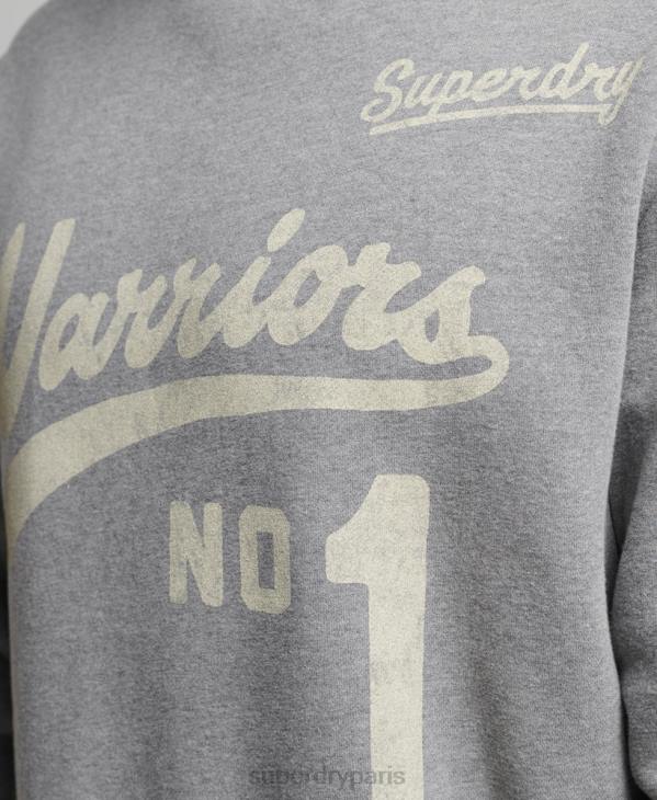 Superdry Hommes sweat-shirt collégial D64Z782 vêtements gris foncé