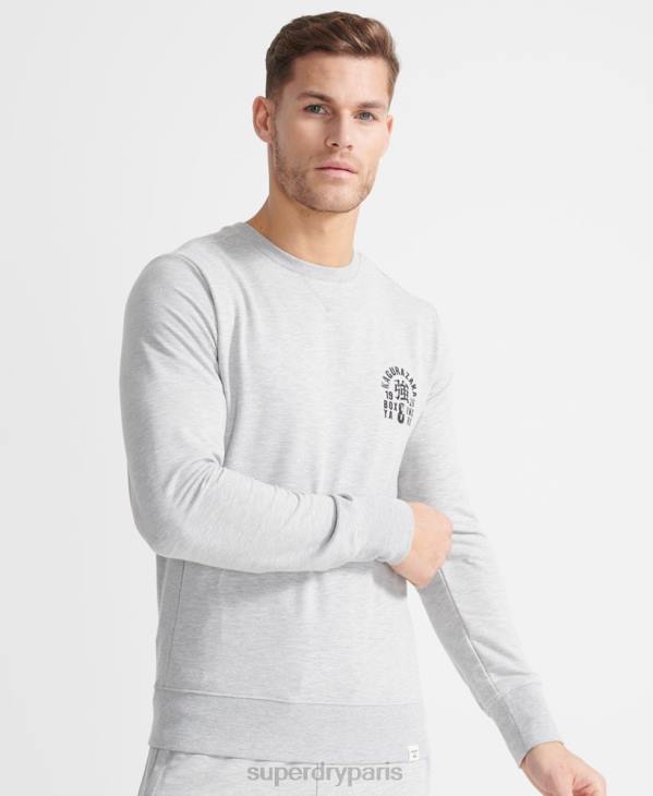 Superdry Hommes sweat-shirt d'entraînement de boxe yard D64Z5064 vêtements gris