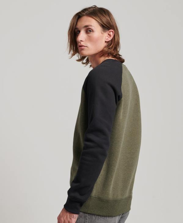 Superdry Hommes sweat-shirt de baseball D64Z506 vêtements vert