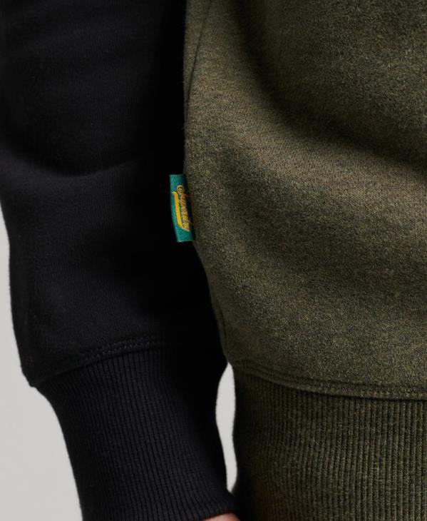 Superdry Hommes sweat-shirt de baseball D64Z506 vêtements vert