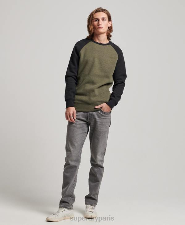 Superdry Hommes sweat-shirt de baseball D64Z506 vêtements vert