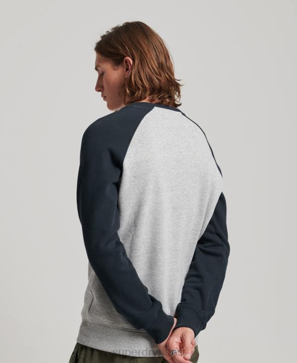 Superdry Hommes sweat-shirt de baseball D64Z555 vêtements gris