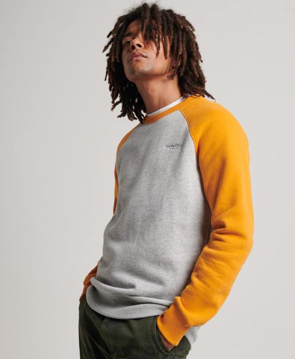Superdry Hommes sweat-shirt de baseball D64Z564 vêtements gris
