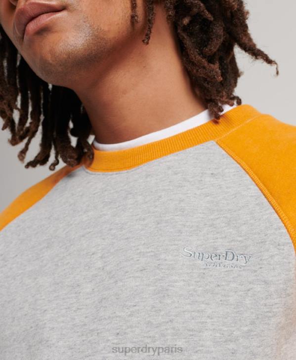 Superdry Hommes sweat-shirt de baseball D64Z564 vêtements gris