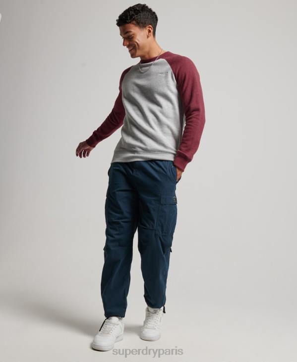 Superdry Hommes sweat-shirt de baseball D64Z699 vêtements gris clair