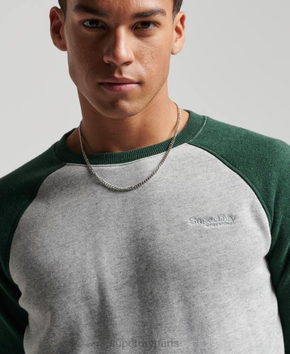 Superdry Hommes sweat-shirt de baseball D64Z788 vêtements vert