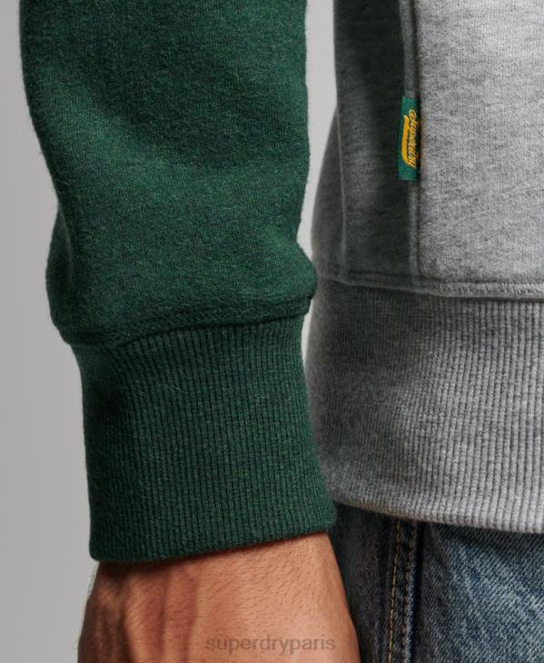 Superdry Hommes sweat-shirt de baseball D64Z788 vêtements vert