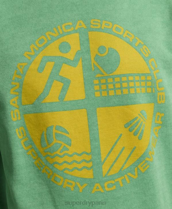 Superdry Hommes sweat-shirt de l'équipe du club d'athlétisme D64Z634 vêtements vert