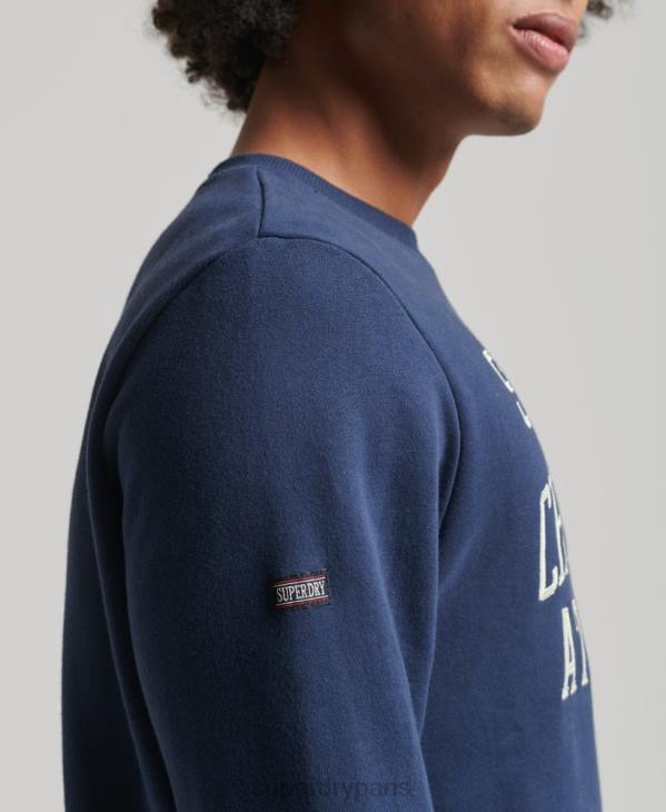 Superdry Hommes sweat-shirt de sport vintage D64Z605 vêtements marine