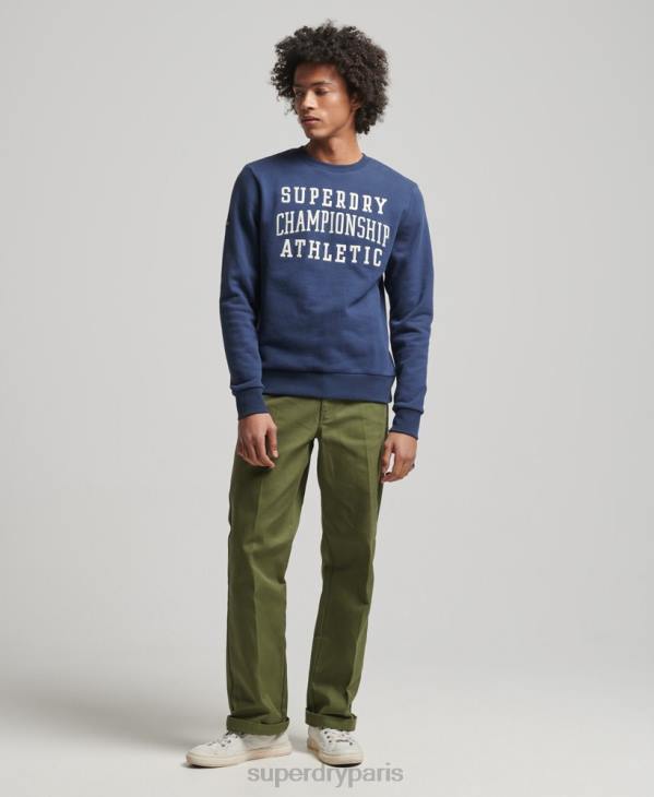 Superdry Hommes sweat-shirt de sport vintage D64Z605 vêtements marine