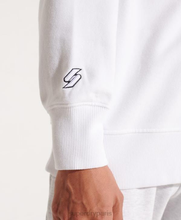 Superdry Hommes sweat-shirt équipage indépendant D64Z5036 vêtements blanc