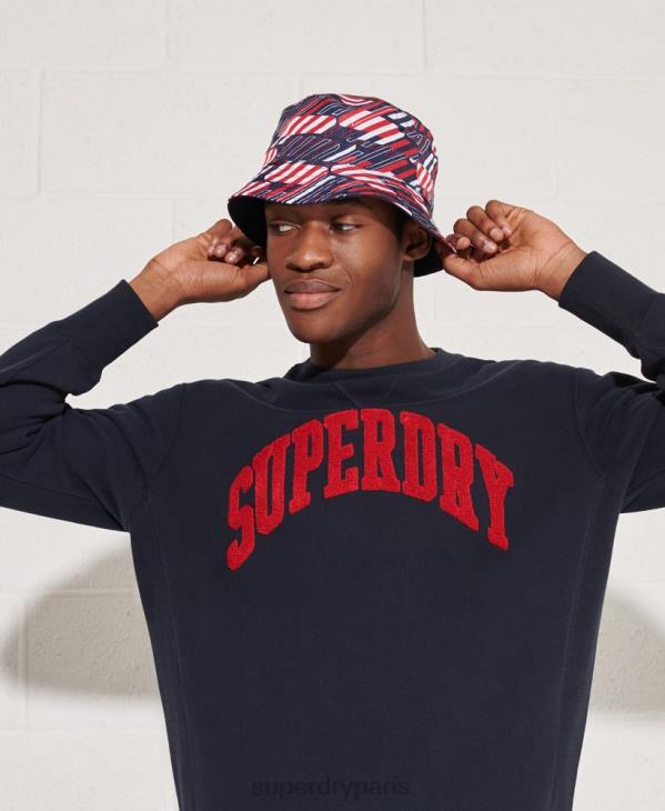 Superdry Hommes sweat-shirt sport true varsity crew D64Z871 vêtements marine