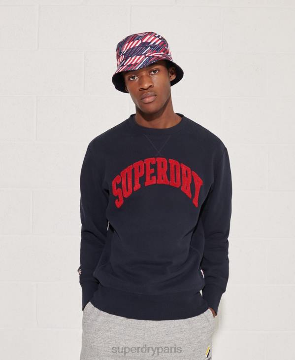 Superdry Hommes sweat-shirt sport true varsity crew D64Z871 vêtements marine