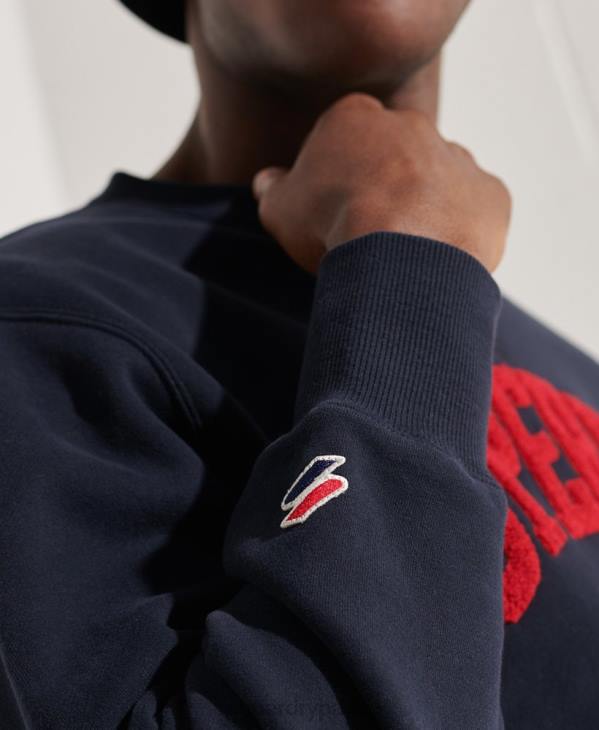 Superdry Hommes sweat-shirt sport true varsity crew D64Z871 vêtements marine