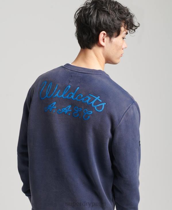 Superdry Hommes sweat-shirt vintage collégial D64Z5039 vêtements marine
