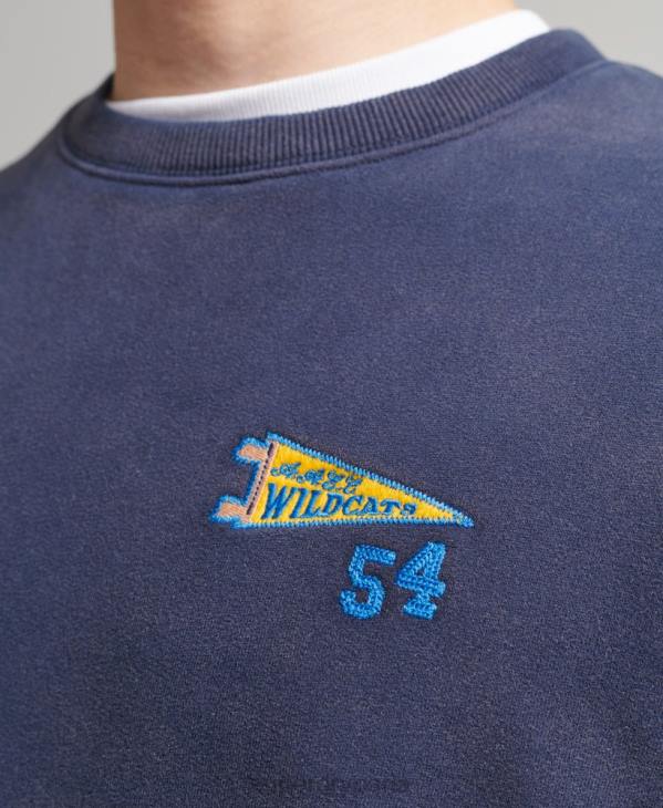 Superdry Hommes sweat-shirt vintage collégial D64Z5039 vêtements marine
