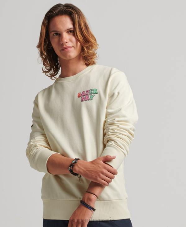 Superdry Hommes sweat vintage dans les bois D64Z5139 vêtements blanc