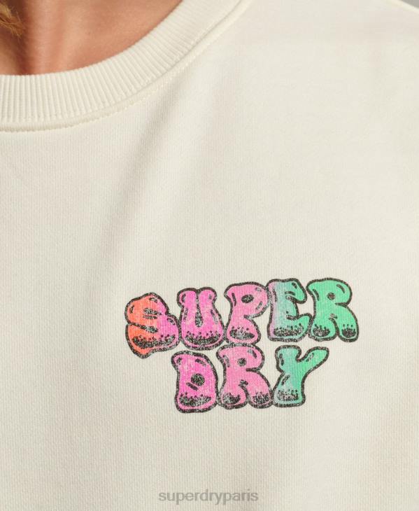 Superdry Hommes sweat vintage dans les bois D64Z5139 vêtements blanc