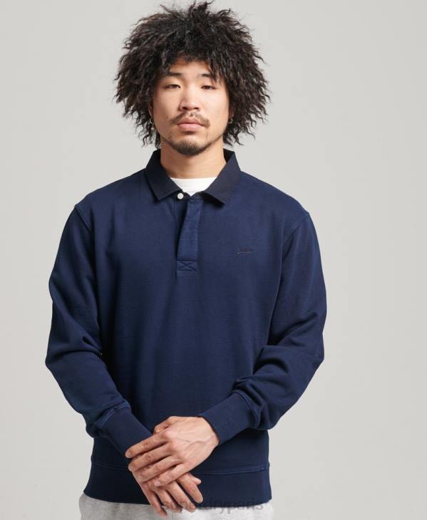 Superdry Hommes sweat vintage od rugby D64Z787 vêtements marine