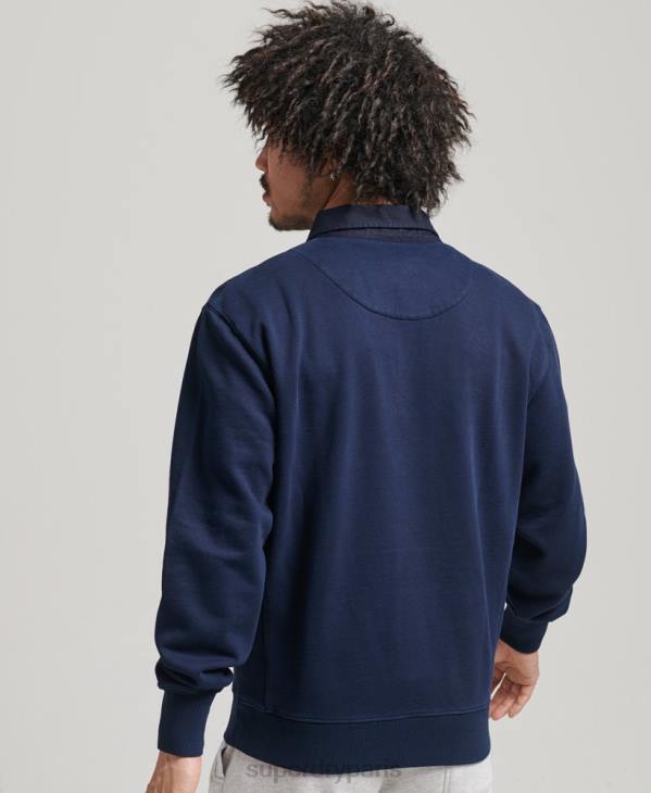 Superdry Hommes sweat vintage od rugby D64Z787 vêtements marine
