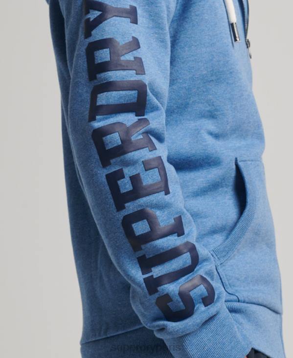 Superdry Hommes sweat zippé à capuche athlétique D64Z511 vêtements bleu
