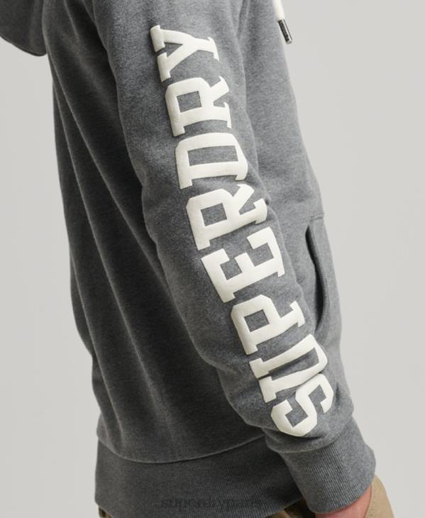 Superdry Hommes sweat zippé à capuche athlétique D64Z714 vêtements gris