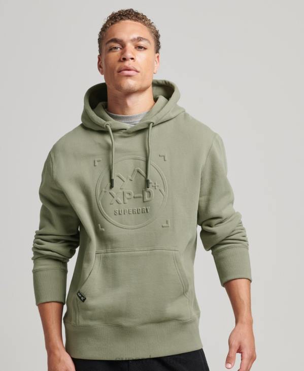 Superdry Hommes xp-d sweat à capuche ras du cou graphique D64Z5098 vêtements kaki