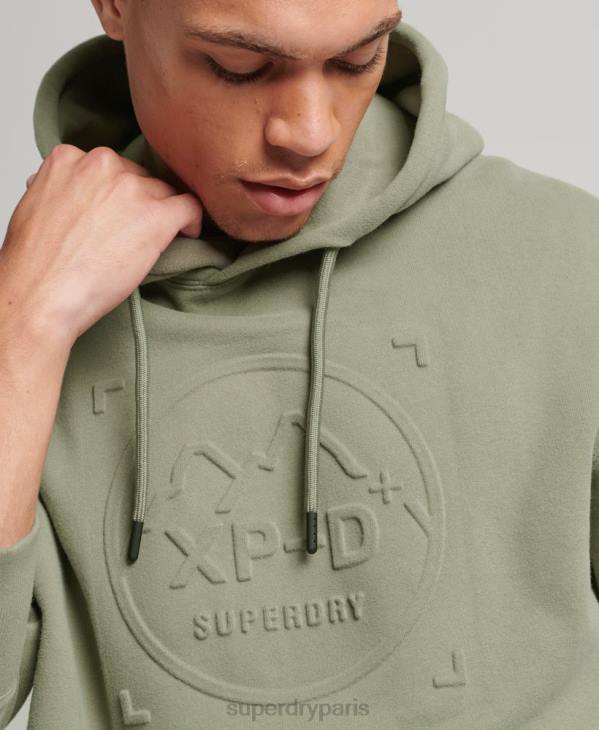 Superdry Hommes xp-d sweat à capuche ras du cou graphique D64Z5098 vêtements kaki