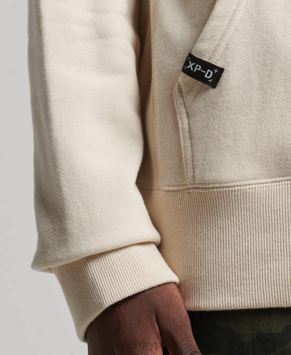 Superdry Hommes xp-d sweat à capuche ras du cou graphique D64Z5099 vêtements crème