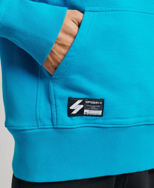 Superdry femmes sweat à capuche ample en demi-teinte code D64Z6119 vêtements bleu