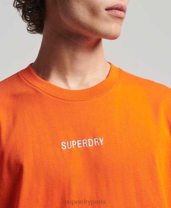 Superdry Hommes bouclier yama t-shirt graphique D64Z4974 vêtements orange