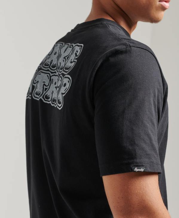 Superdry Hommes dans les bois t-shirt graphique D64Z4853 vêtements gris foncé