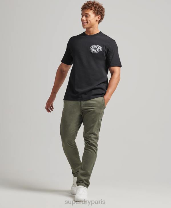 Superdry Hommes dans les bois t-shirt graphique D64Z4853 vêtements gris foncé