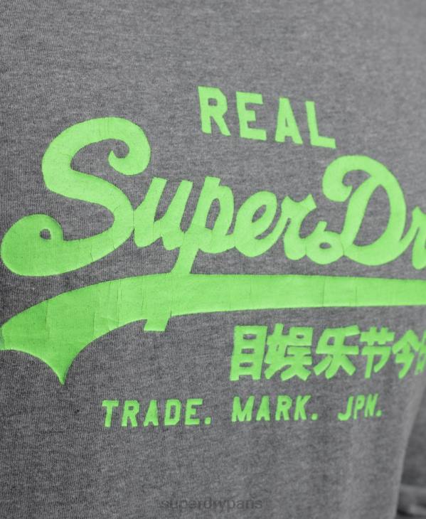Superdry Hommes haut classique américain à logo vintage D64Z1553 vêtements gris