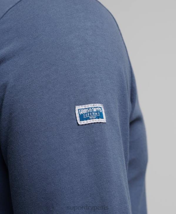 Superdry Hommes haut classique américain à logo vintage D64Z1560 vêtements bleu foncé