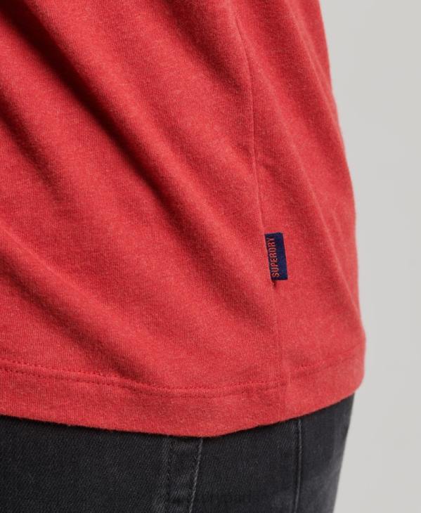 Superdry Hommes haut de baseball essentiel à manches longues en coton biologique D64Z1577 vêtements rouge