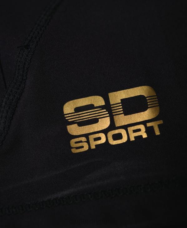 Superdry Hommes haut de compression performant à manches courtes D64Z5380 vêtements noir